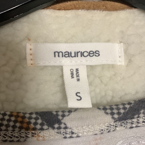 Maurice’s Brown Faux Suede Sherpa Trim Vest Womens Small - Picture 4 of 7